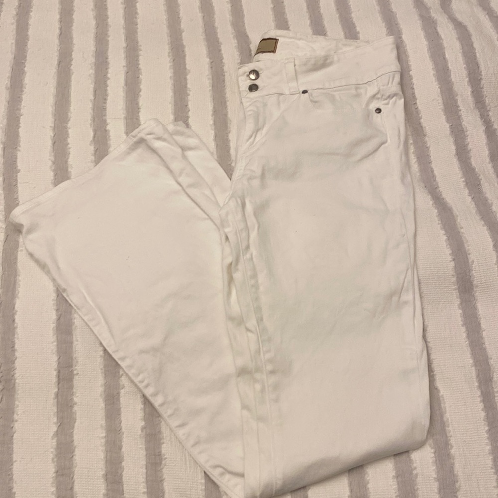 Paige denim boot leg white